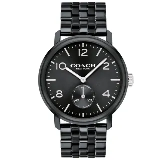 【COACH】官方授權經銷商 小秒圈時尚手錶-42mm/黑 新年禮物(14602531)