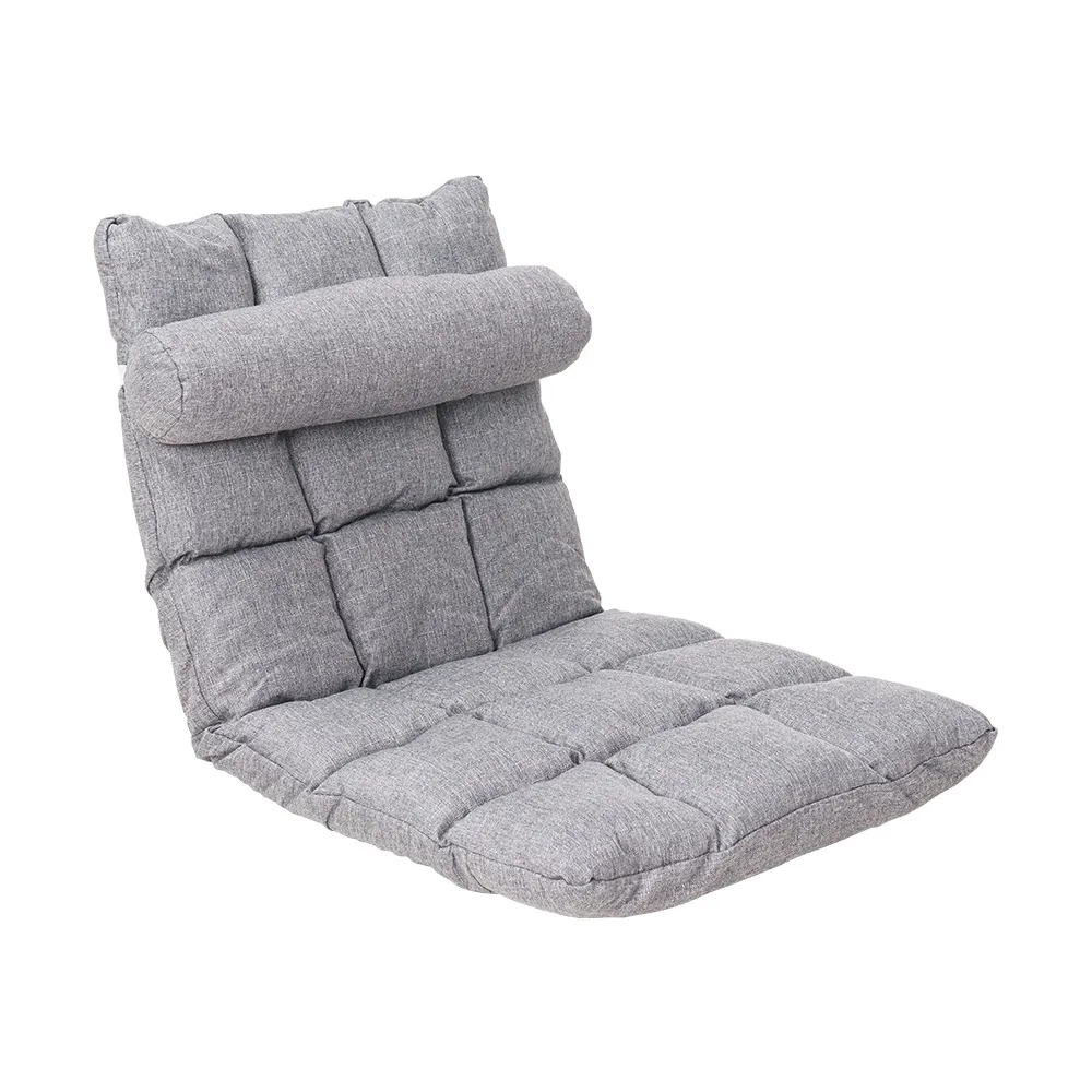 可調式折疊和室椅 榻榻米折疊懶人沙發(摺疊椅 附腰枕)