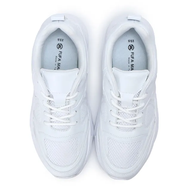 【FUFA Shoes 富發牌】極簡純白百搭老爹鞋-白 1AK86(女鞋/女休閒鞋/小白鞋/運動鞋)
