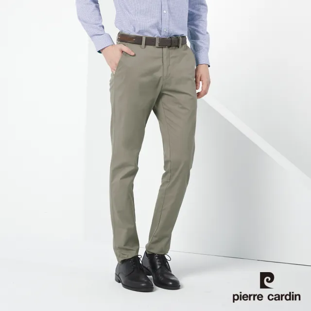 【pierre cardin 皮爾卡登】網路獨家 男款 棉質彈力經典直筒型休閒長褲(四色任選)