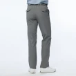 【Lynx Golf】男款素面特殊織帶造型口袋袋蓋設計平口微窄管休閒長褲(灰色)