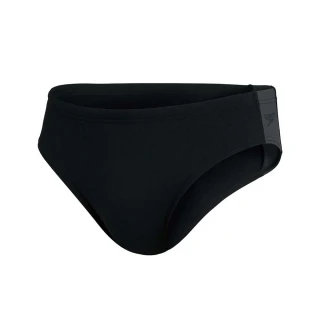 【SPEEDO】男運動三角泳褲-泳裝 游泳 戲水 海邊 黑灰(SD8128249023)