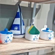 【VERSA】2in1陶製洗手乳罐 藍海星350ml(按壓瓶 分裝瓶 乳液瓶 沐浴乳罐)