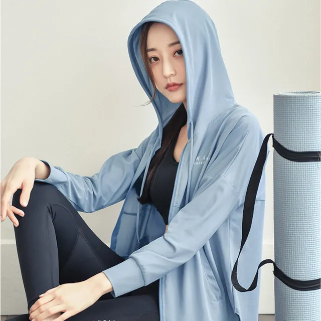 【BODYAIR】輕彈俏皮遮陽連帽罩衫外套(瑜珈.運動.慢跑.透氣.舞蹈.運動外套)