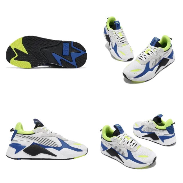 【PUMA】休閒鞋 RS-X Mix 老爹鞋 男鞋 厚底 麂皮 緩震 穿搭推薦 白 藍(38046205)