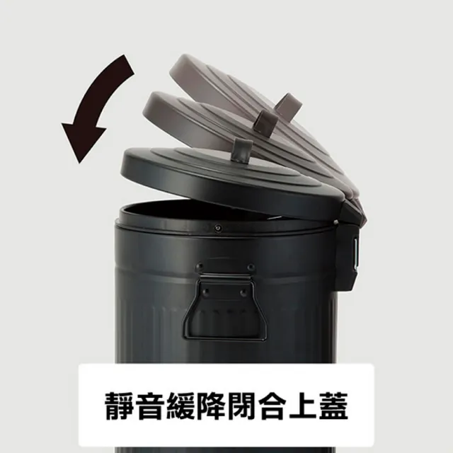 【NITORI 宜得利家居】緩降垃圾桶 BK 3L