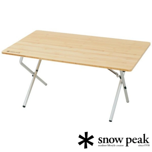 【Snow Peak】快速竹折桌 露營摺疊桌 高40cm LV-100TR(LV-100TR)