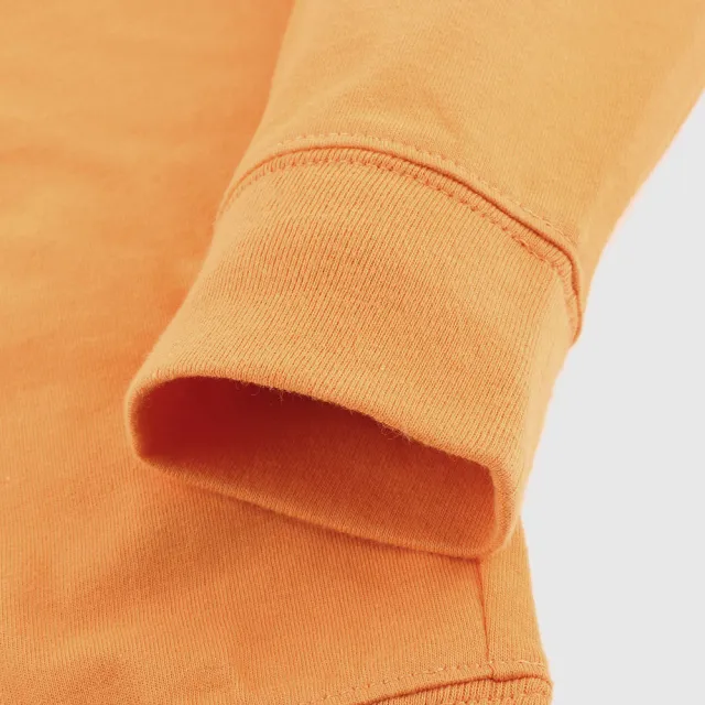 【GAP】男幼童裝 印花抽繩束口褲 碳素軟磨法式圈織系列-橙色(700529)