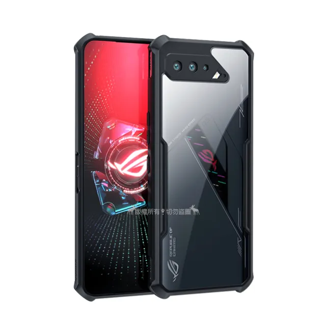 【XUNDD 訊迪】ASUS ROG Phone 5/5 Pro/5 Ultimate ZS673KS 軍事防摔 鏡頭全包覆 清透保護手機殼-夜幕黑