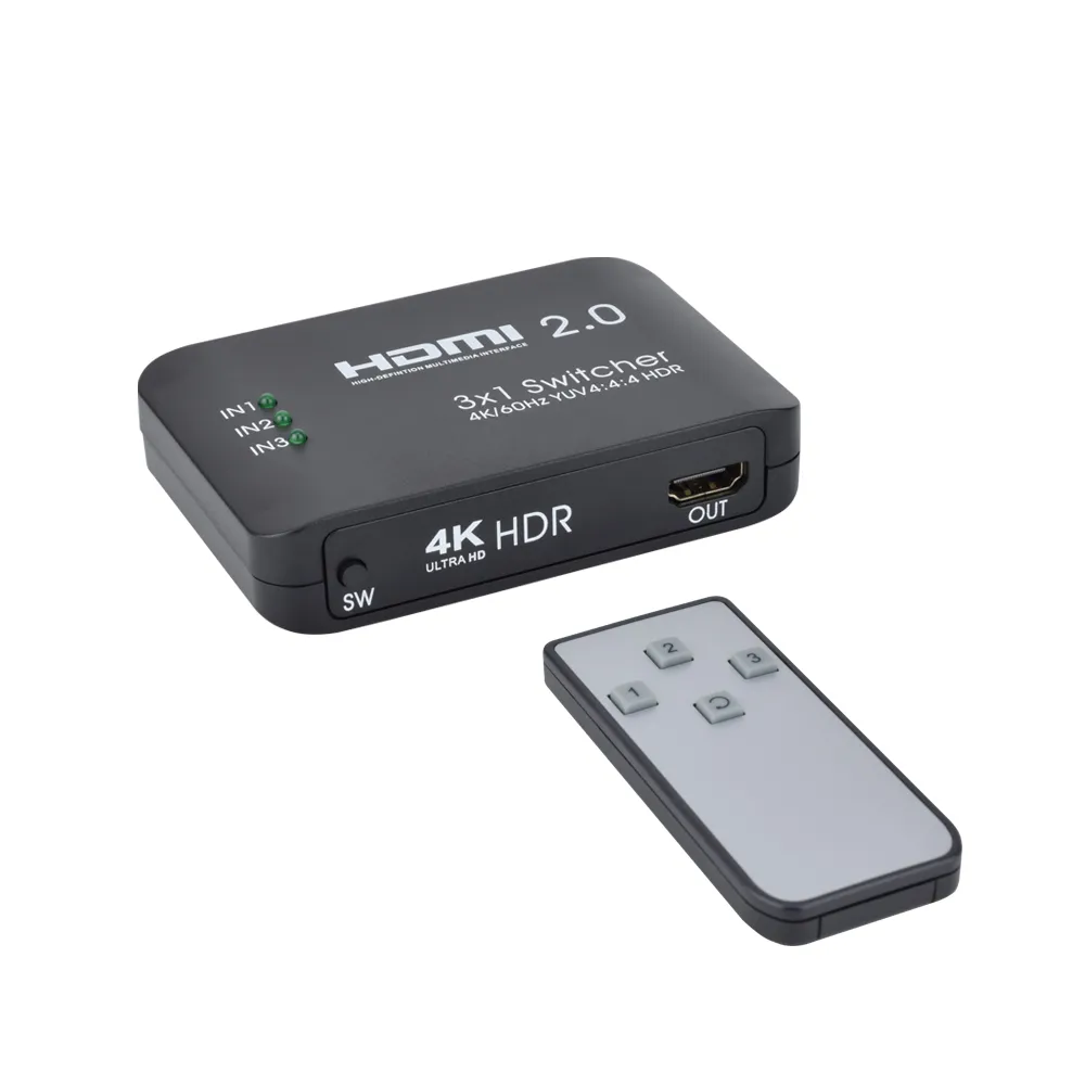 【TOWNWARD 大城科技】HDMI 2.0 三進一出 切換器 4K60Hz/HDR(電視 電腦 3進1出 型號:HSW-2031)