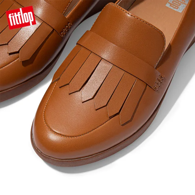 【FitFlop】SUPERSKATE FRINGE LOAFERS 優雅流蘇樂福鞋-女(淺褐色)