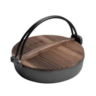 【樂邁家居】鑄鐵 壽喜燒鍋(26cm 贈木鍋蓋)