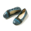 【ALAIN DELON 亞蘭德倫】真皮平底女娃娃鞋A79110(2色  黑 藍)