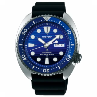 【SEIKO 精工】PROSPEX DIVER SCUBA 愛海洋潛水機械錶/45mm(4R36-05H0A SRPC91J1)