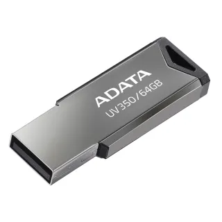 【ADATA 威剛】UV350 USB3.2 Gen1 隨身碟 64G(銀色)