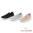 【CUMAR】簡約鑽飾飛織布彈力舒壓休閒鞋(黑色)