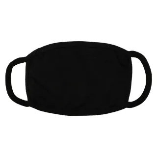 【TDL】透氣純棉布口罩平面口罩純黑口罩5入組大人/大童/兒童適用 156808