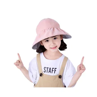 【Osun】韓版兒童夏季戶外防曬雙面空頂遮陽帽漁夫帽(顏色任選/CE337)