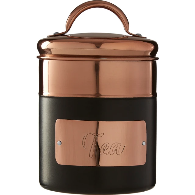 【Premier】Prescott茶葉密封罐 黑700ml(保鮮罐 咖啡罐 收納罐 零食罐 儲物罐)