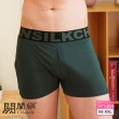 【Chlansilk 闕蘭絹】型男首選100%蠶絲白廠絲寬鬆平口男內褲(綠)