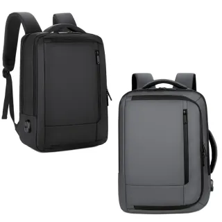 【CS 嚴選】日本時尚高品質防水USB充電拉桿帶設計15.6吋筆電商務休閒旅行雙肩後背包(CS110105)