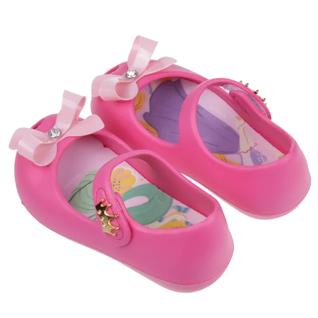 【布布童鞋】Disney迪士尼公主蝴蝶結桃紅色輕便公主涼鞋(D1G034H)