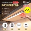 【Glolux】2入組 多功能USB充電磁吸式LED智能感應燈 緊急照明 小夜燈  42公分(白光/櫥櫃燈)