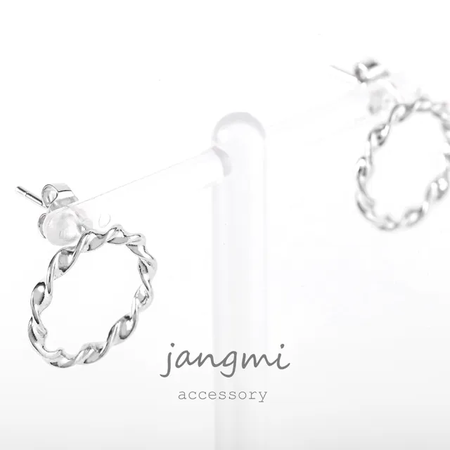 【角樓文創】Jangmi ACC-正韓典藏麻花耳骨環(正韓925純銀骨環)