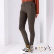【betty’s 貝蒂思】素面窄管彈性休閒褲(深綠)