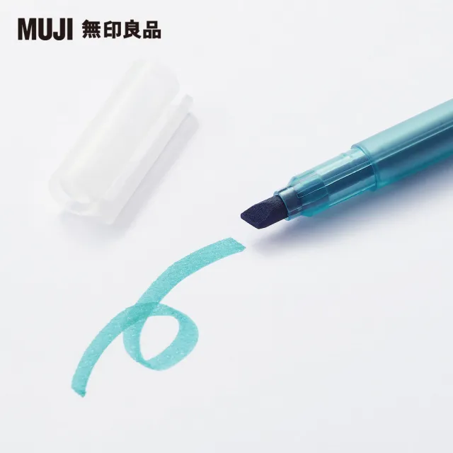 【MUJI 無印良品】淡彩螢光筆/淡藍