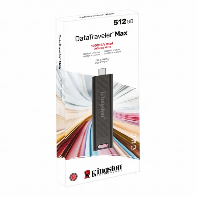 【Kingston 金士頓】DataTraveler Max USB 3.2 Gen 2 512GB Type-C隨身碟(DTMAX/512GB)