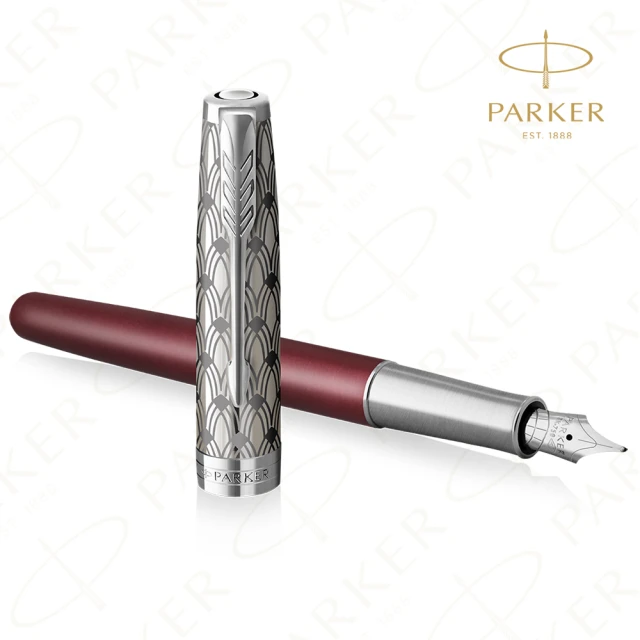 PARKER 《派克 卓爾致臻 18K F尖 典藏紅鋼筆》買就送派克鋼筆墨水！