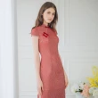 【OMUSES】金蔥旗袍訂製款紅色長禮服7-4647(S-2L)