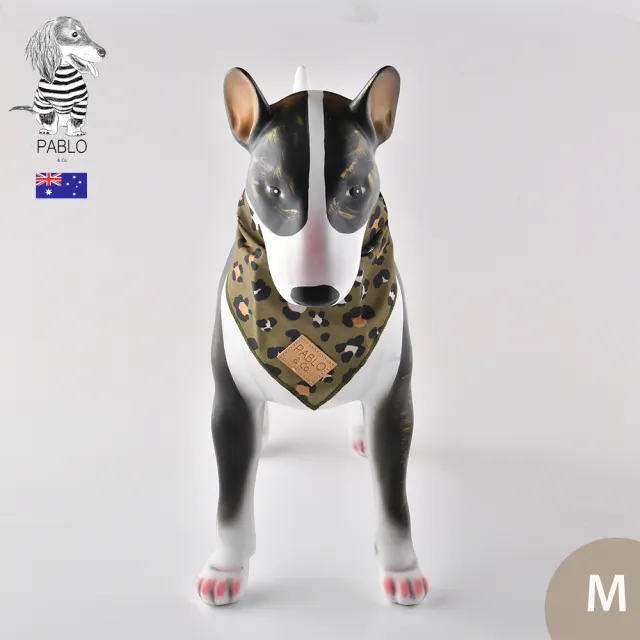 【Pablo & Co】寵物領巾 毛小孩 領巾 方巾 荒野花豹 M