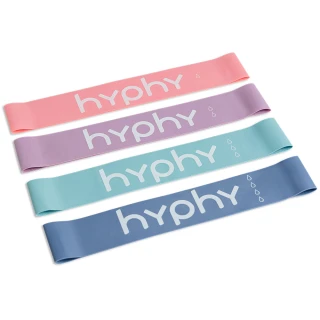 【hyphy】塑一圈迷你彈力帶 - 鑽石防滑刻紋版(內含有四種不同阻力彈力帶)