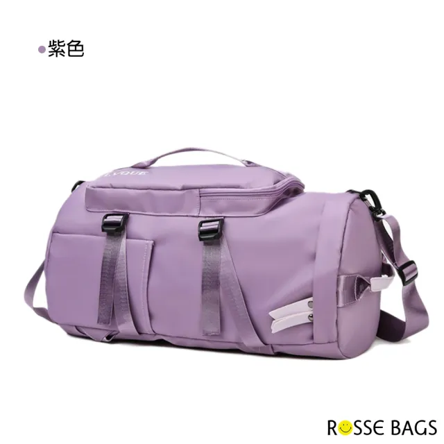 【Rosse Bags】多功能防潑水大容量手提旅行包(防水包 現+預  粉色 / 綠色 / 紫色 / 黑色)