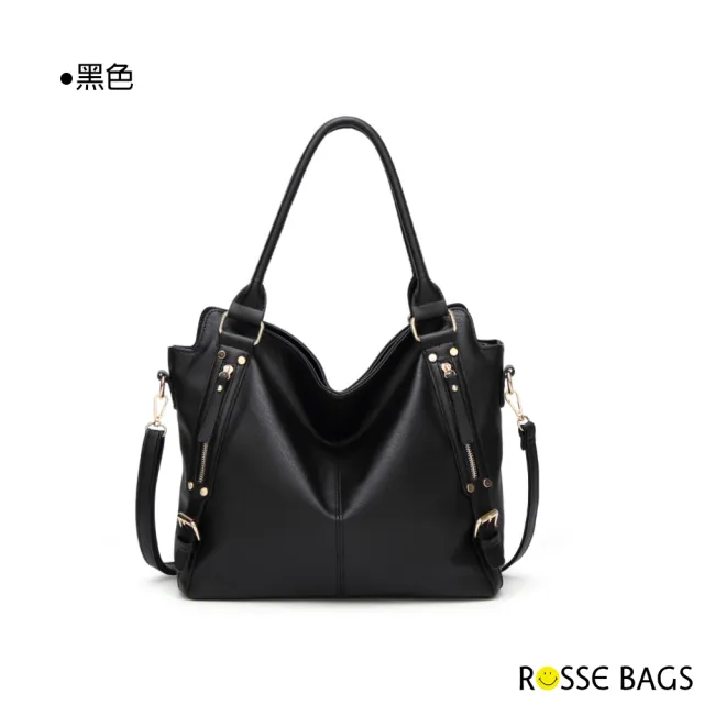 【Rosse Bags】簡約大方手提單肩托特包(現+預  灰色 / 棕色 / 黑色 / 藍色)