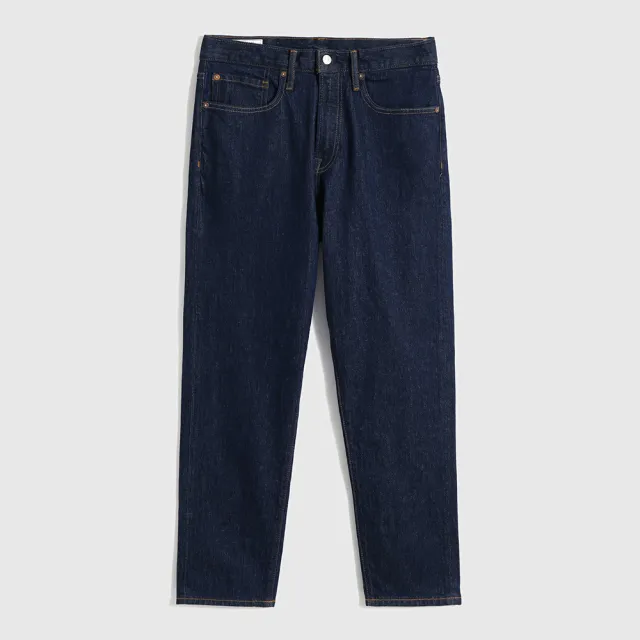【GAP】男裝 寬鬆錐形牛仔褲 輕透氣系列-深藍色(696065)