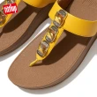 【FitFlop】FINO CRYSTAL LOCK TOE-POST SANDALS 寶石裝飾夾腳涼鞋-女(夕陽黃)