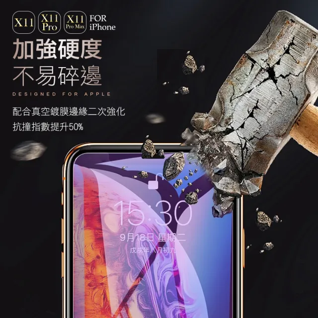 iPhone 13 Pro 6.1吋 非滿版藍紫光9H玻璃鋼化膜手機保護貼(3入 13PRO保護貼 13保護貼13鋼化膜)