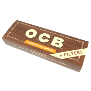 【OCB】Virgin Paper+Tips 1 1/4-未漂白超薄捲煙紙+自捲式紙濾嘴*3包