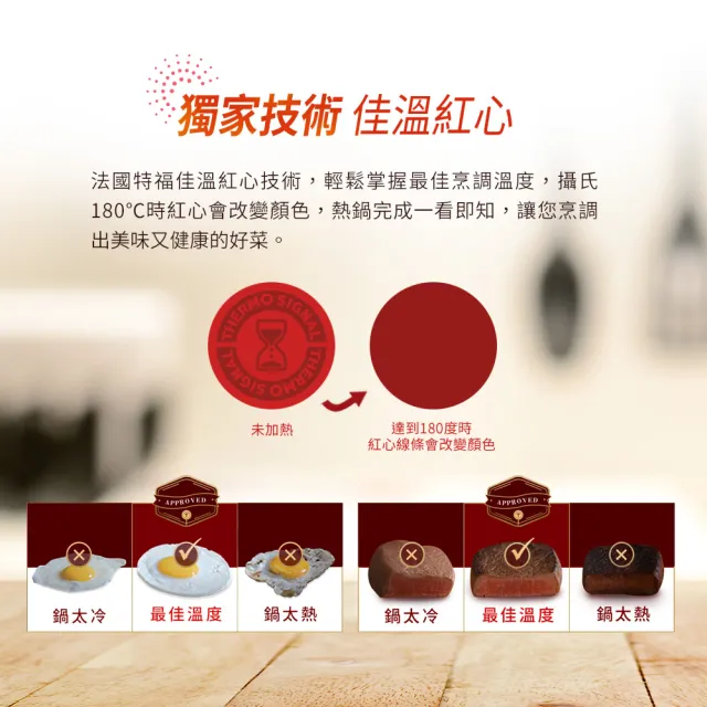 【Tefal 特福】法國製火焰系列28CM不沾鍋平底鍋+玻璃蓋