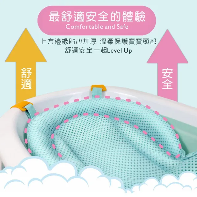 【PUKU 藍色企鵝】大容量浴盆澡盆組39L(含初生沐浴網)
