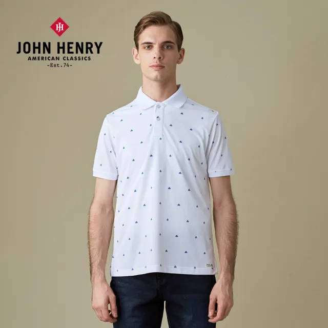 【JOHN HENRY】趣味瓢蟲休閒POLO衫-藍
