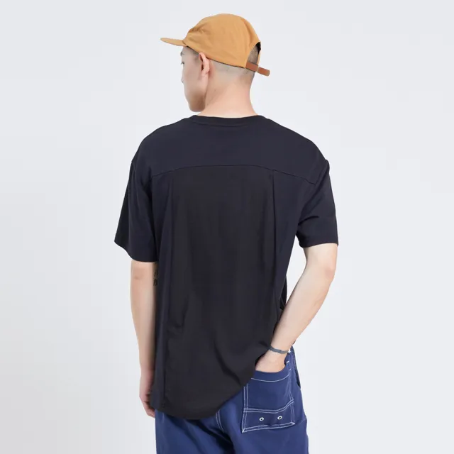 【EDWIN】男裝 EFS 冰河玉機能剪接速乾短袖T恤(黑色)