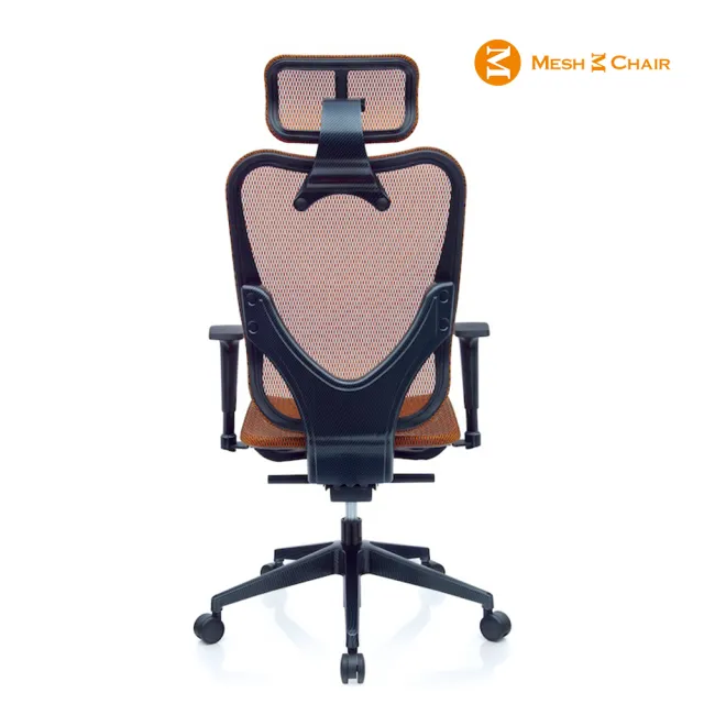 【Mesh 3 Chair】華爾滋人體工學網椅-附頭枕-亮橘(人體工學椅、網椅、電腦椅)