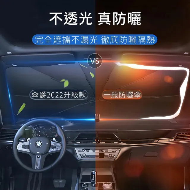 傘爵 50倍防曬 汽車遮陽傘 UPF50+降溫前擋遮陽板 加粗十骨抗UV車用遮光傘 防曬隔熱板 遮陽簾