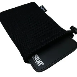 【DigiStone】3C防震收納袋 格菱軟式束口袋 加大版型 適2.5吋硬碟.SSD.行動電源.3C產品(2入)