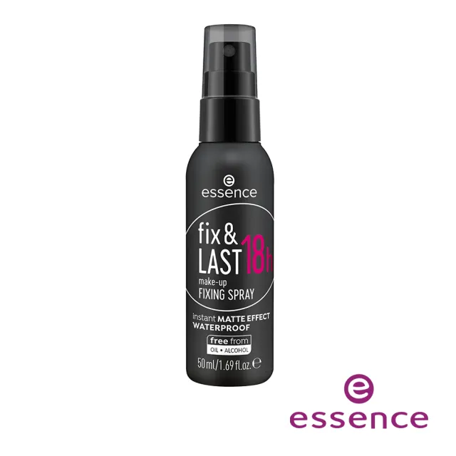 【essence 艾森絲】長效清爽定妝噴霧#透明 50ml(定妝零粉感為妝容披上隱形斗篷)