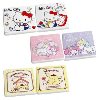 【收納王妃】三麗鷗 硬式珪藻土 吸水杯墊  HELLO KITTY/美樂蒂/布丁狗 2入/組(尺寸:10x10x0.9cm)